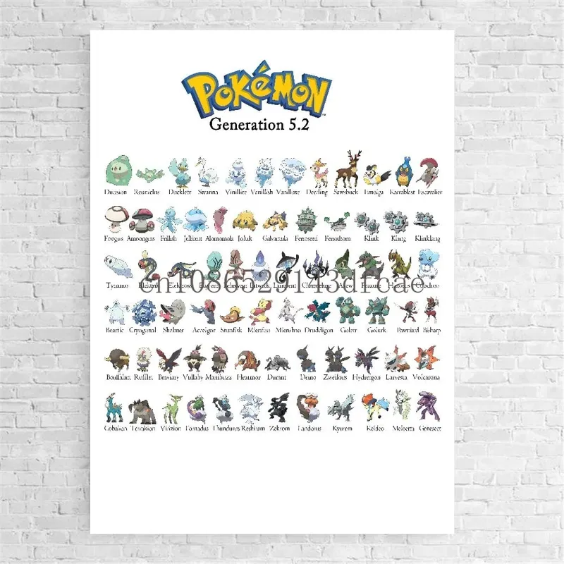 Japanese Anime Peripheral Pokemon Poster Decor Pikachu Charizard Wall Art Watercolor Canvas Painting Modern Room Decor Picture