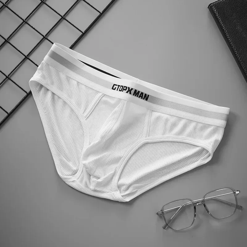 3Pack Summer Single Layer Mens Underwear Low Rise Briefs for Men Elastic Comfort Fit Underpanties Ropa Interior Hombre — image 2