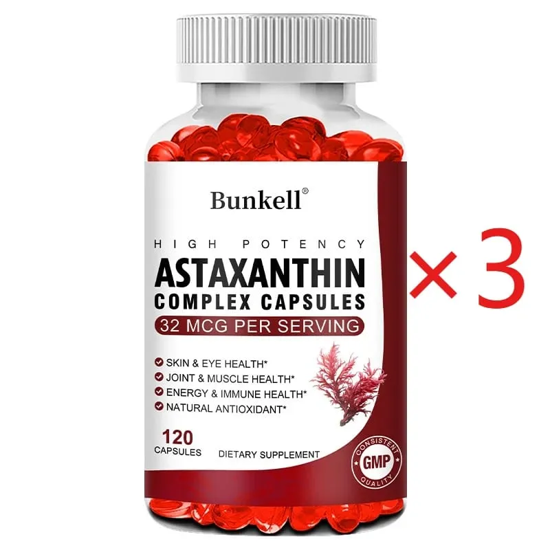 Minyak Krill Antartika 120mg Kapsul Astaxanthin 32mcg(EPA DHA) Menyokong Imuniti Sendi dan Kulit Kesihatan Kardiovaskular