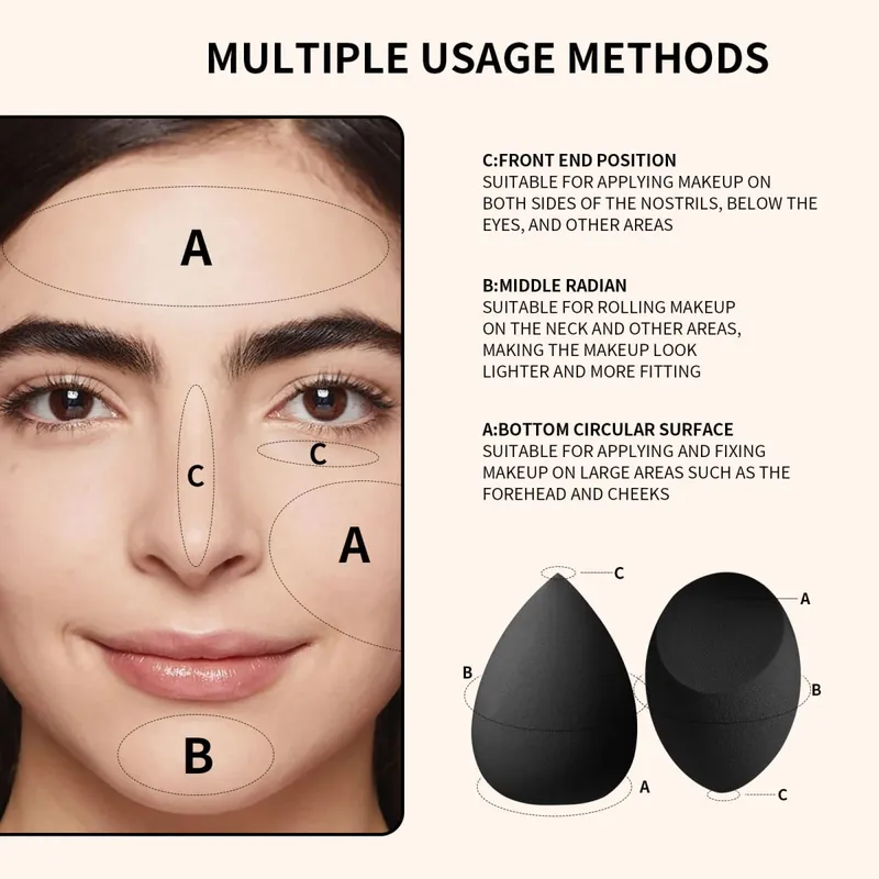 12Pcs Complete Makeup Tool Kit 7 Makeup Brushes 2 Beauty Sponges Eyelash Curler Powder Puff Storage Bag Full Cosmetic Set — image 5