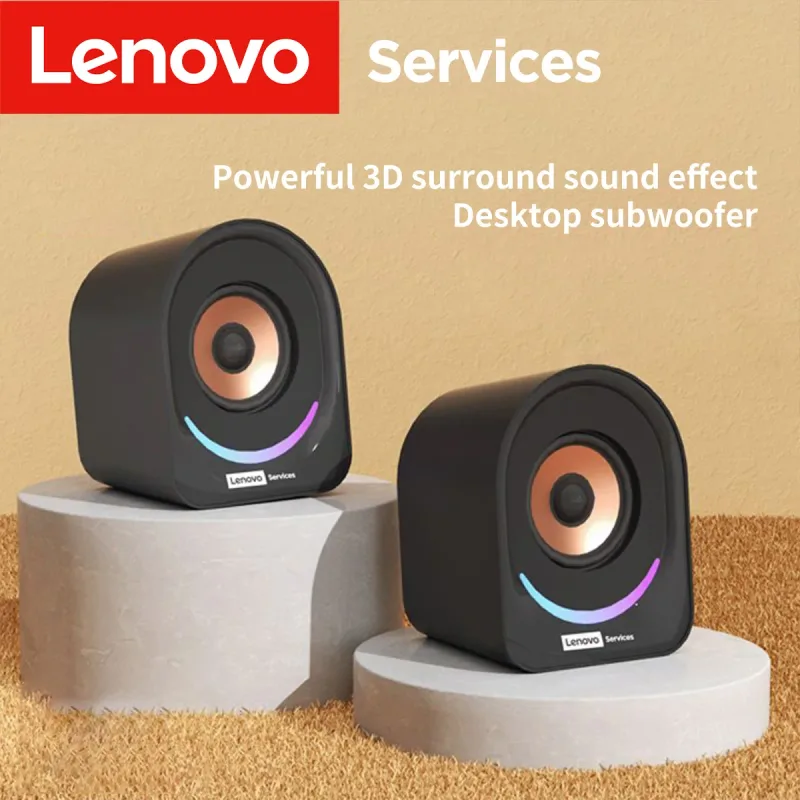 Lenovo Desktop Speakers Portable Small Speakers Computer Speakers Desktop Laptop Home Wired Mini Speakers Small Desktop Multimedia Laptop Speakers