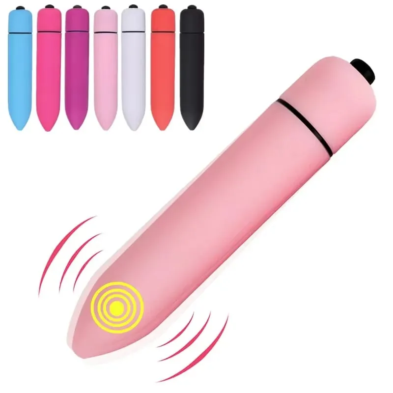 Strong Shock Mini Bullet Vibrator for Women Vibrating G-Spot Vagina Stimulator Thrusting Clitoral Dildo Sex Toys for Couple — image 1