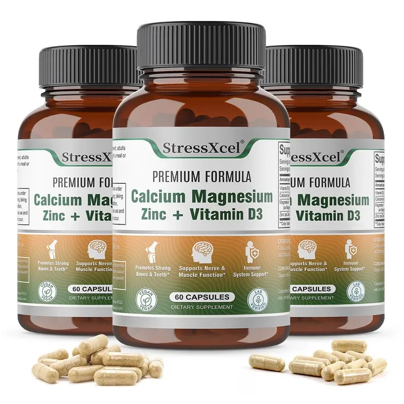 Calcium + Magnesium + Zinc + Vitamin D3 Capsules - Supports Bone and Nervous System Health and Improves Mood | Non-GMO — image 10