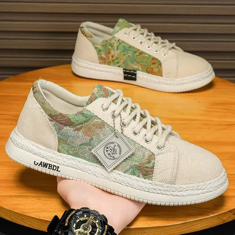Men Canvas Shoes Casual Flat Comfort Breathable Lightweight Daily Wear Free Shipping Male Sneakers Men's Sneakers And Casual Sho — image 4