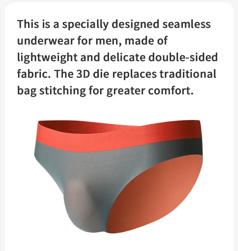 Men's ice silk seamless underwear 3D punch mold triangular underpants summer thin bottom pants Men's sports shorts