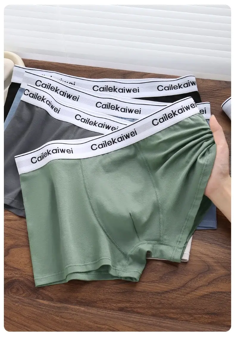 5Pcs Boxer Shorts Men's Underwear Sexy Panties Pure Cotton Solid Elasticity Man Underpants Male Boxers Homme U Convex Lingerie — image 2