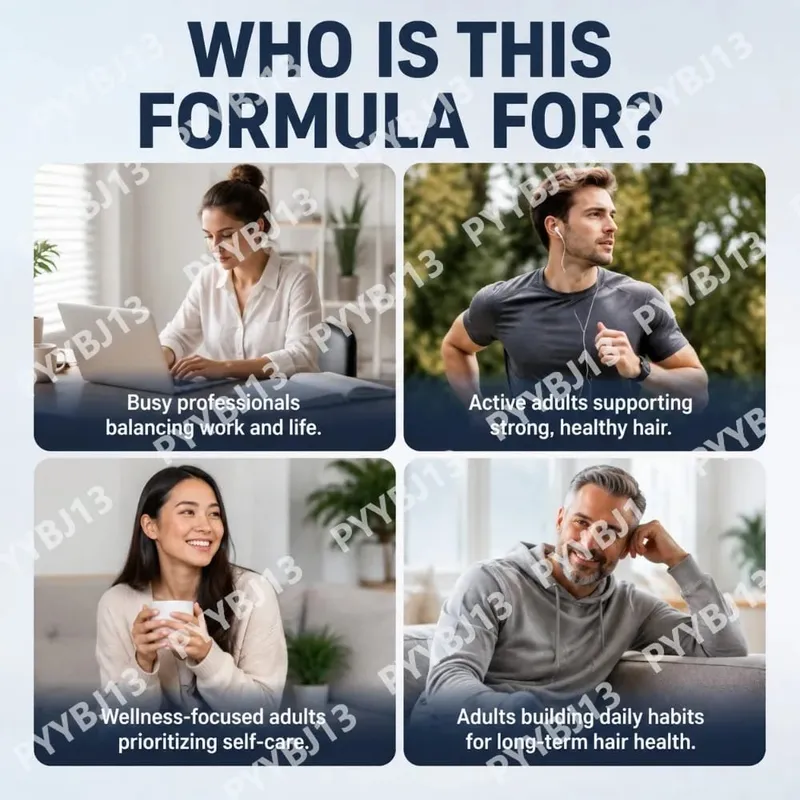 BushAid Hair Nutrition Kapsler med Biotin Hydrolyserede Keratin Peptides Zink og L-Leucin til Daglig Hair Wellness 60 Count