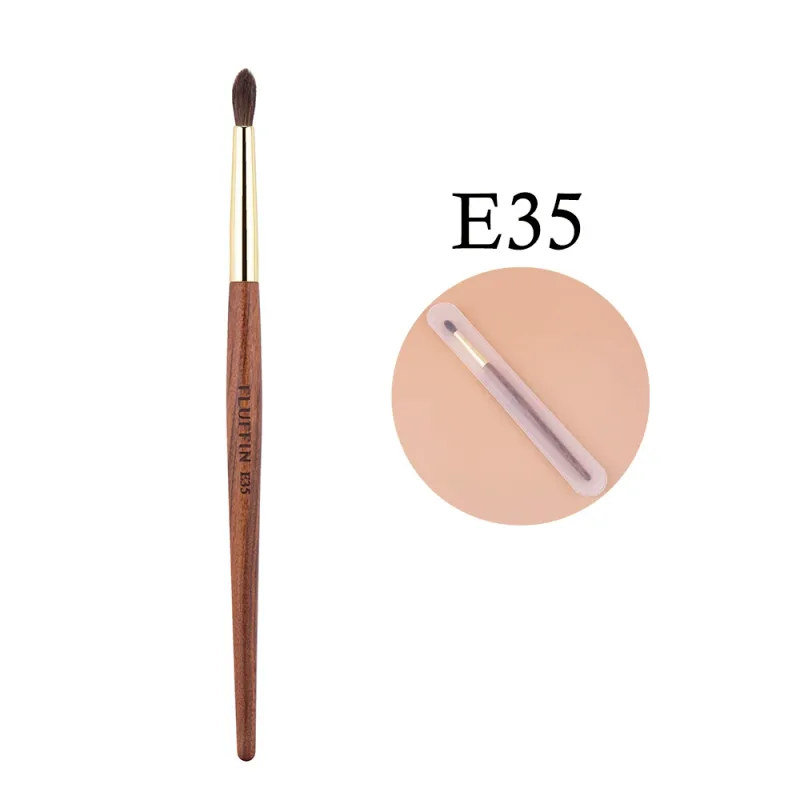 Professional Horse Hair Eyeshadow Crease Blending Brush Eyeliner Smudge Makeup Tool Rosewood Handle Copper Pipe Eye Brushes — image 8
