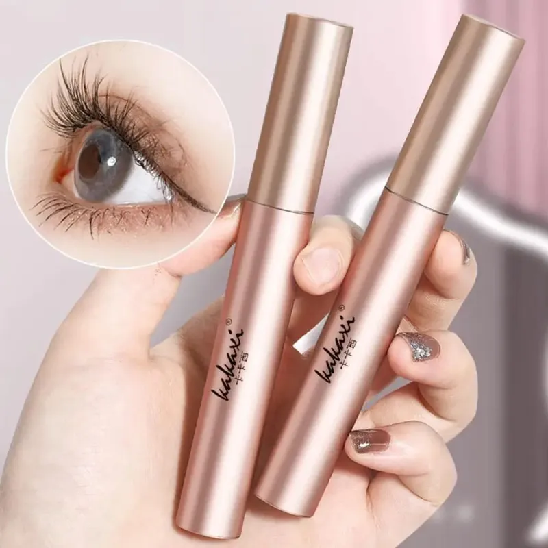 Rímel para cílios, à prova d'água, fibra de seda, preto, longo, curvado, extensões de cílios, sem aglomeração, maquiagem, cosméticos