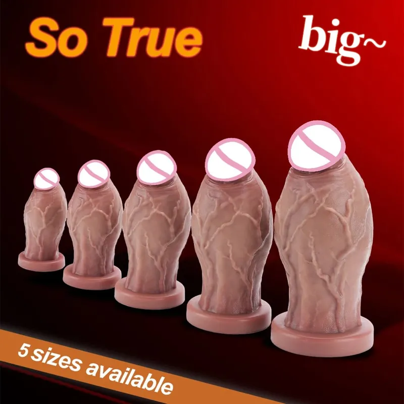 XXL Spuer Bigger Realistic Dildos Thick Silicone Anal Dildo Expander Thick Penis Adult Sex Toys Masturbation Butt Plug