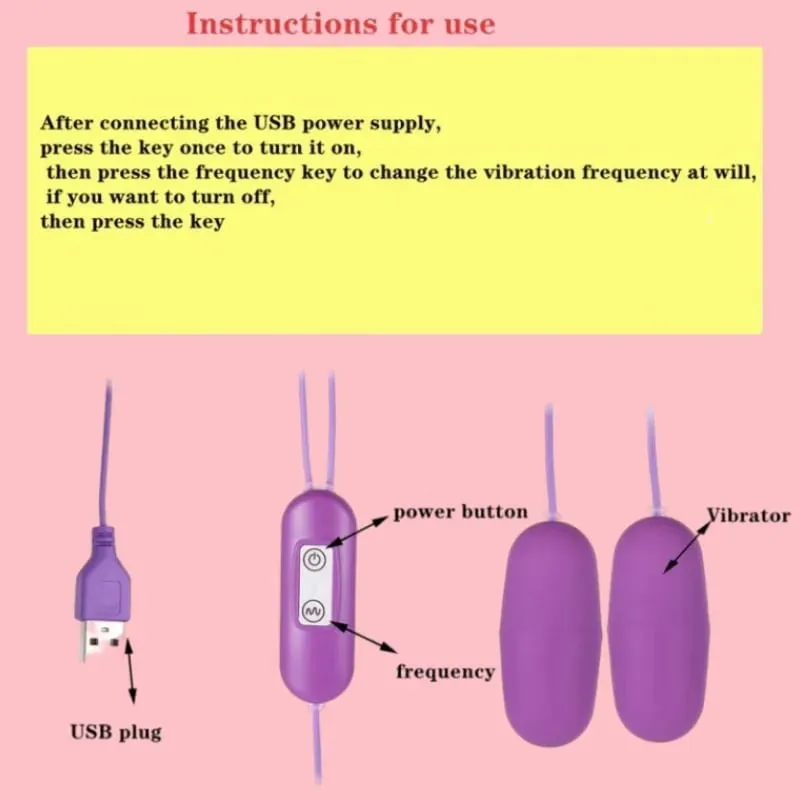Powerful Double Vibrating Bullet Egg G Spot Clitoral Stimulator USB Rechargeable Waterproof Sex Toy for Women — image 6