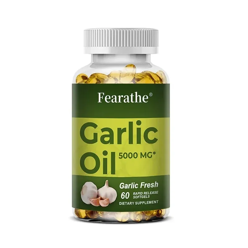 น้ำมันกระเทียมซอฟเจล 5000 Mg ภูมิคุ้มกันการไหลเวียนโลหิตหัวใจ Unflavored Non-GMO อาหารเสริมปราศจากกลูเตน