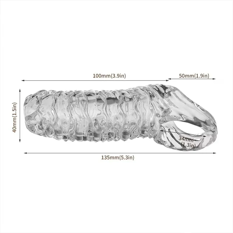 Male Realistic Penis Sleeve Extender Cock Sleeve Dick Enlargement Delay Ejaculation Cock Rings Reusable Condom Sex Toys For Men