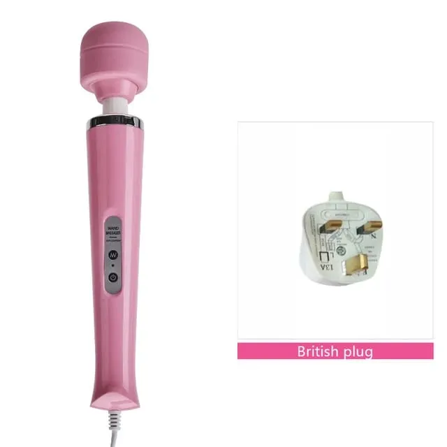 成人性玩具 AV 振動器強力魔棒 G 點刺激按摩器陰蒂振動器性玩具女性自慰黑狼新款 10 速魔棒按摩器大魔棒按摩棒 AV 振動器性感陰蒂女性性玩具歐元