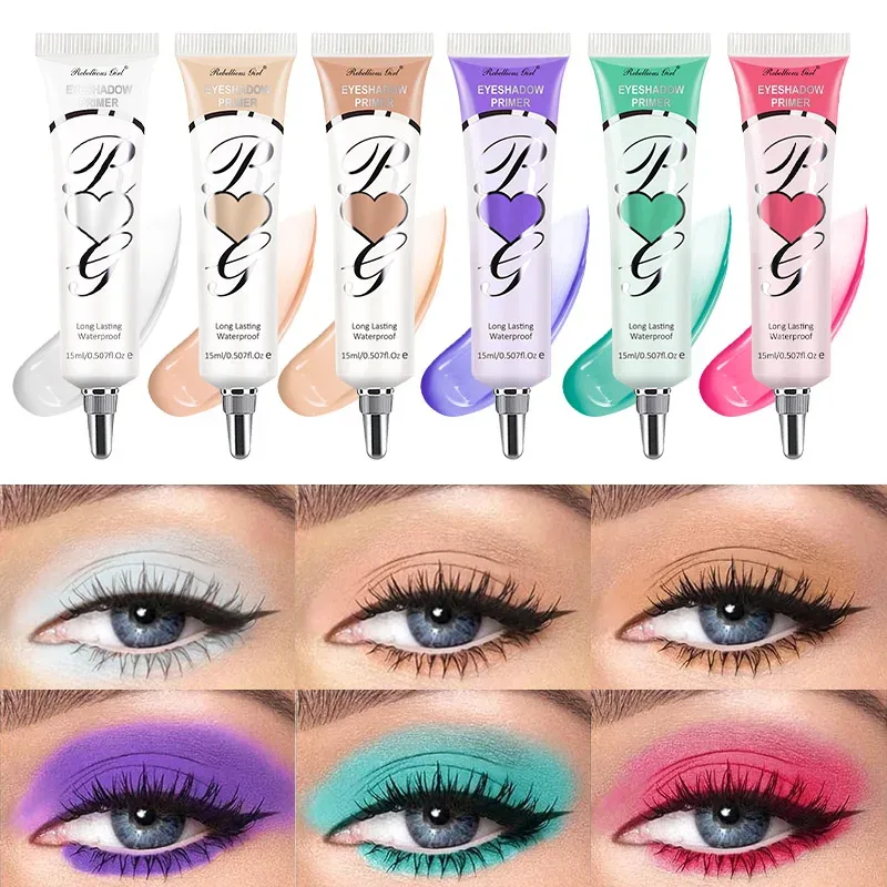 6 Colors Matte Eyeshadow Primer – Crease-Proof Oil-Control Eye Base Long-Lasting Smudge-Resistant Color-Correcting Primer — image 2