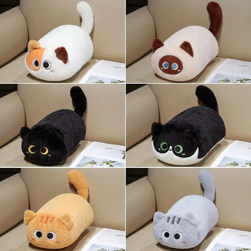 33cm Cat Plush Cushion Adorably Cat Stuffed Pillow Kawaii Throw Pillow Home Decor Toys Soft Sofa Cushion Creative Birthday Gift