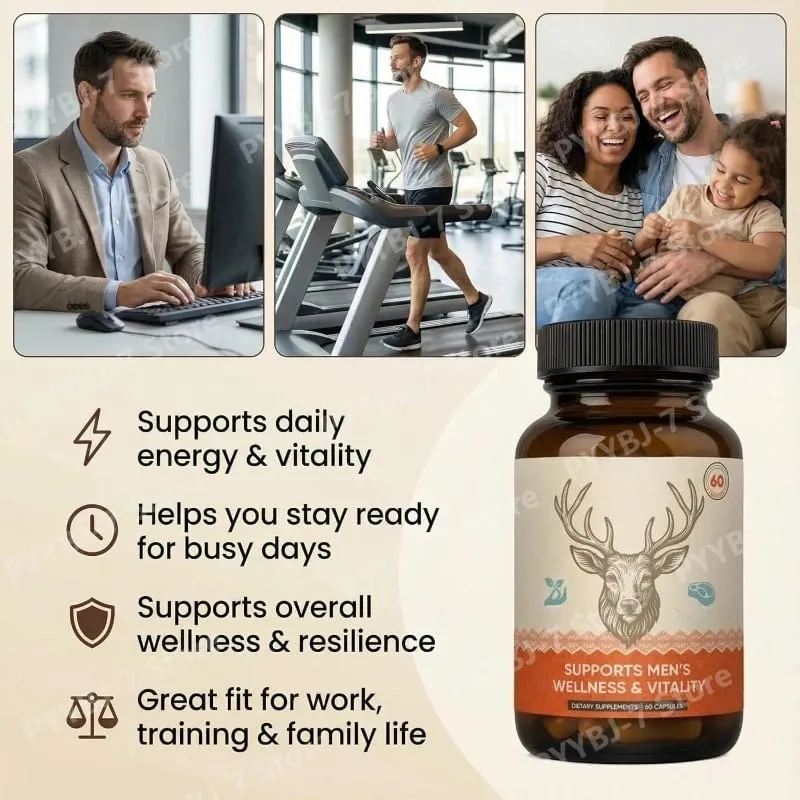 Arctic Herbal Blend Supplement for Men Daily Support for Energy Stamina Overall Wellness Daily Health Supplements 60 Capsules