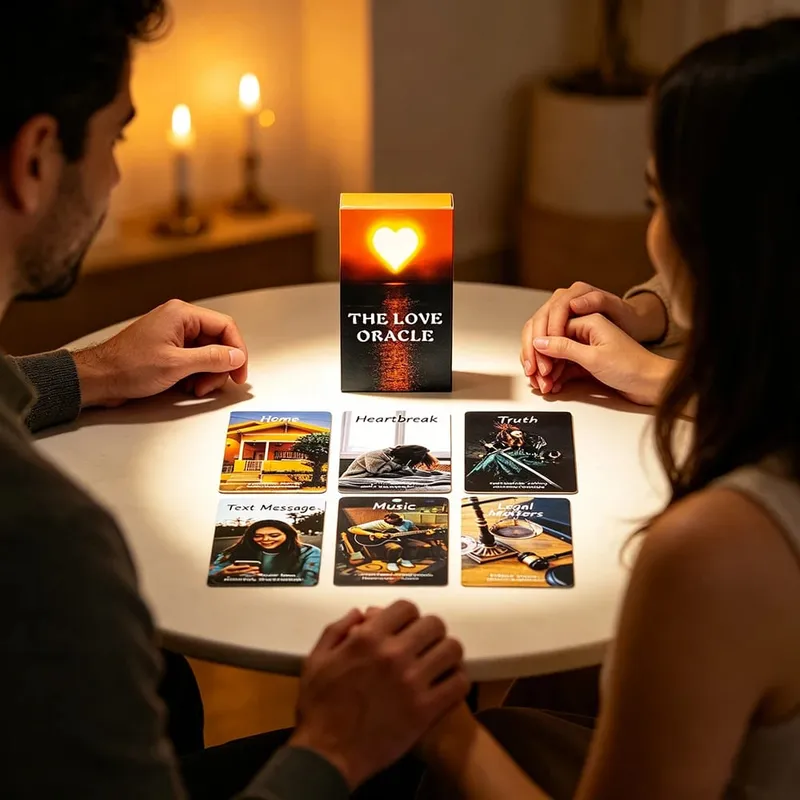 The Love Oracle Cards 54 Cards Sunset Heart Design Love Relationship Oracle Cards Romance Divination Card For Couple Soulmate — image 4