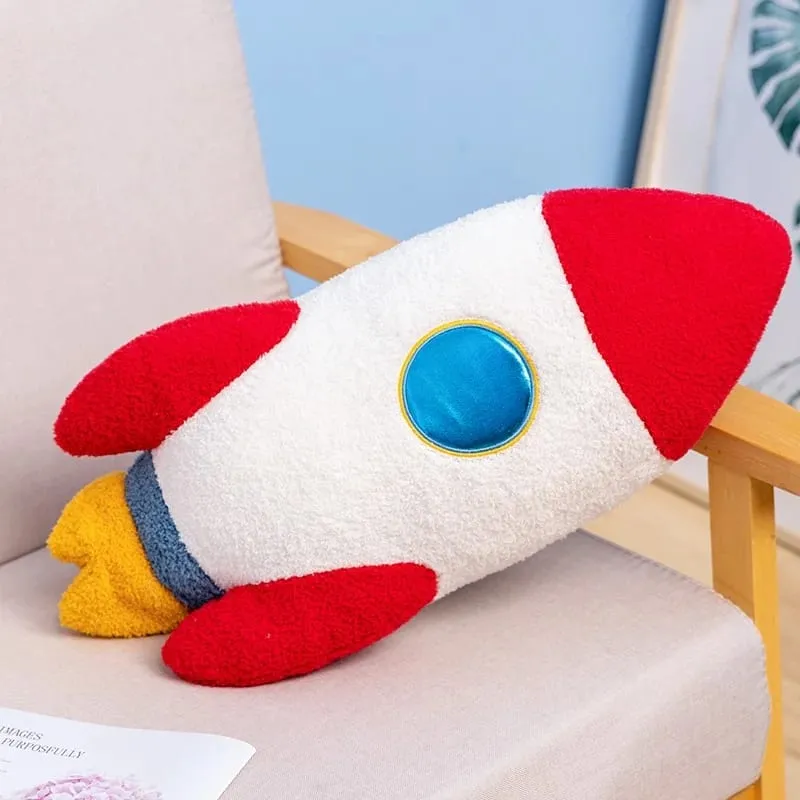 Hot Plush Rocket Astronaut Toy Stuffed Spaceship Throw Pillow Home Decor Birthday Gift Space Discovery Educational For Kids — image 10