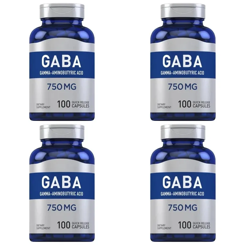 750mg Gamma-Aminobutyric Acid 100 Quick Release Capsules Non-GMO & Gluten Free Dietary Supplement for adult — image 10