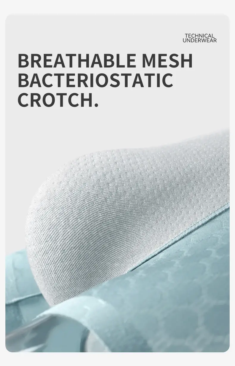 Miiow 3 pçs sem costura de seda gelo boxer roupa interior masculina verão malha respirável calcinha antibacteriana homem cuecas boxers — image 4