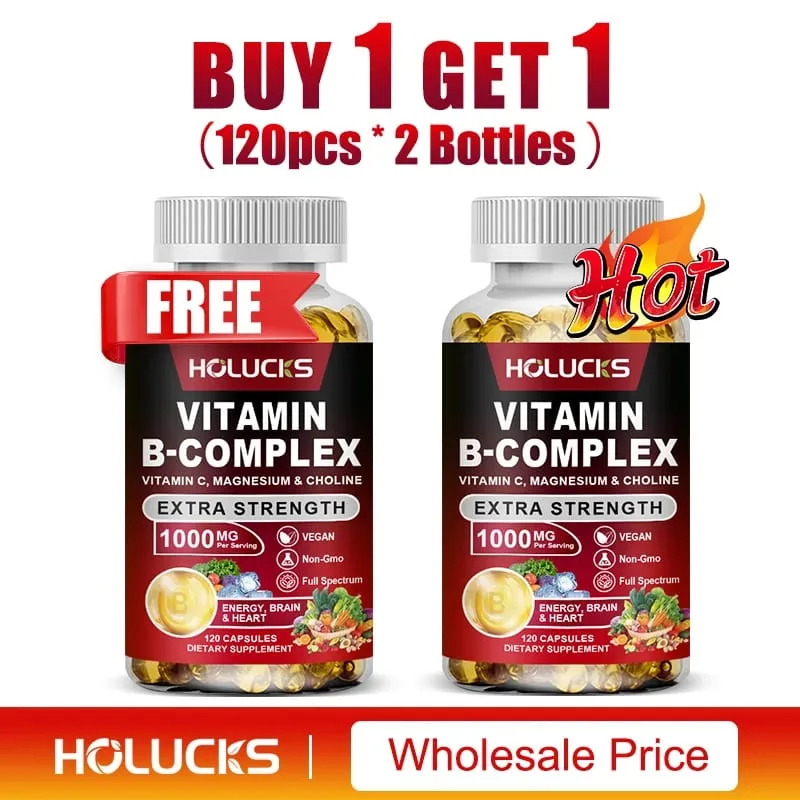 Vitamin B Complex Supplement Rich in B1 B2 B3 B5 B6 Biotin Strength Energy Support Brain & Heart Promote Metabolism — image 7