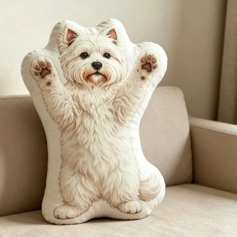 Dog Shaped Pillow Animal Throw Pillow Soft Plush Fabric Decorative Animal Pillow Shiba Dog Cushion Contoured Shape — image 12