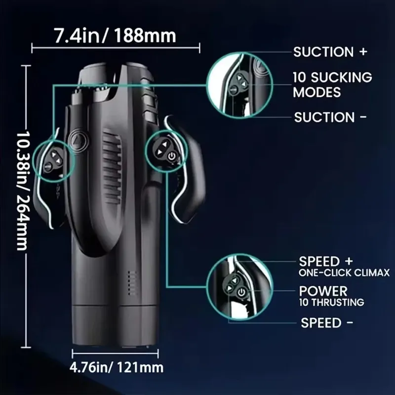 5 IN 1 Automatic Sucking Heating Telescopic Masturbator With Game Powerful Vacuum Sucking Blowjob Piston Adult Sex Toy for Men
