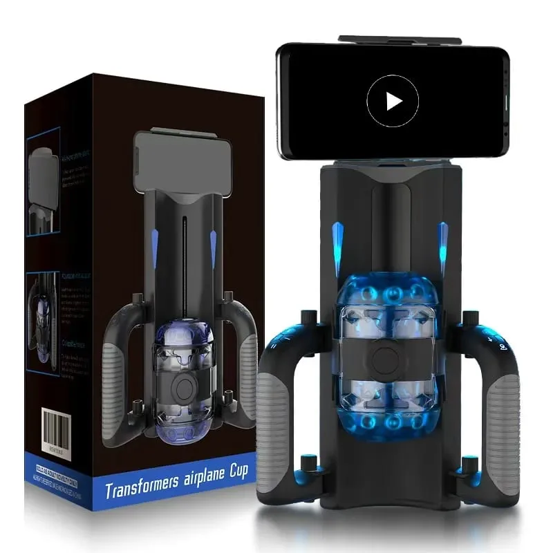 Thrusting High Speed Male Masturbator Machine Automatic Telescopic Masturbation Cup Handsfree Sex Toys for Male Masturbator