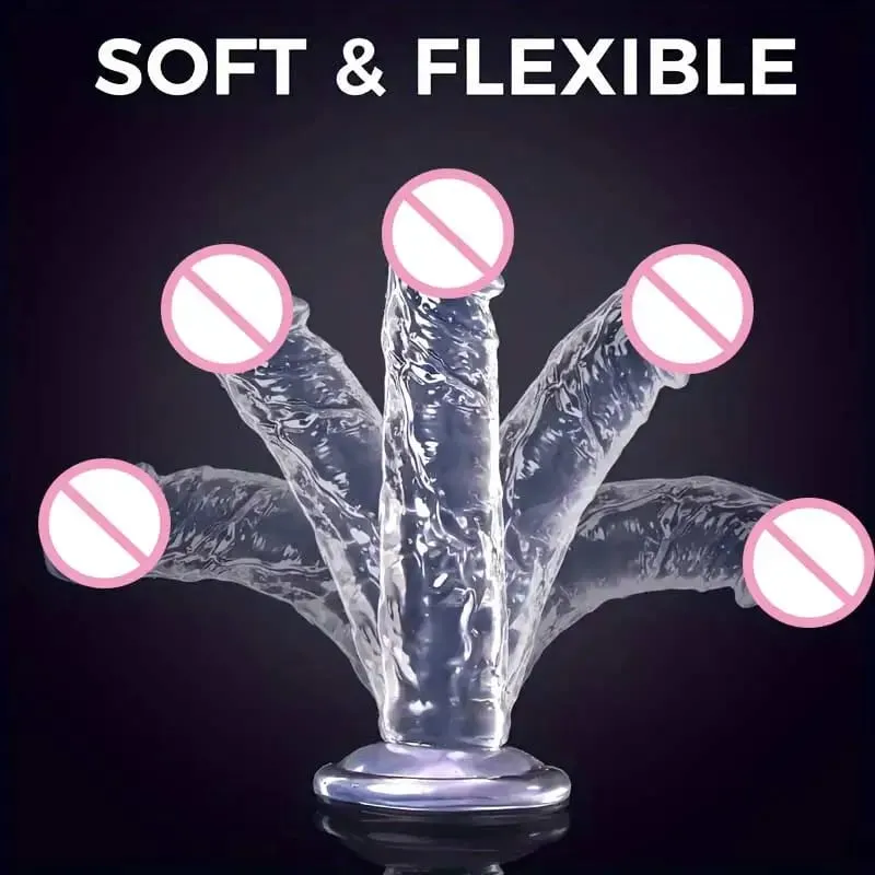 ราคาถูก Super นุ่มสมจริงผู้หญิงเร้าอารมณ์ Anal Big Dildo ดูดถ้วย Jelly Dick เพศของเล่น Clitori ช่องคลอด Masturbators อวัยวะเพศชาย — image 4