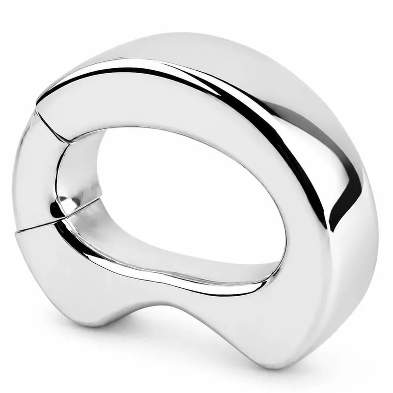 Stainless steel penis lock bondage cock Ring Heavy Duty male metal Ball Stretcher Scrotum Delay ejaculation BDSM Sex Toy for men