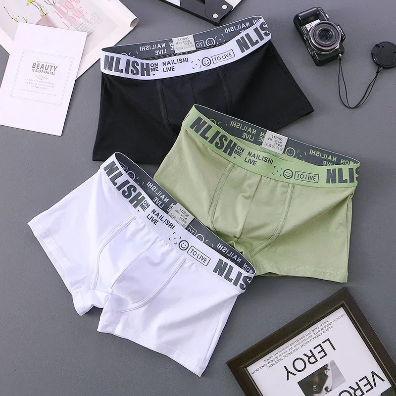 [Bloom the love] Brand Solid 1pcs/3pcs Boxer Men Underwear Cotton Boxershort Mens Boxers Man Cuecas Masculina Size M-3XL nl-112
