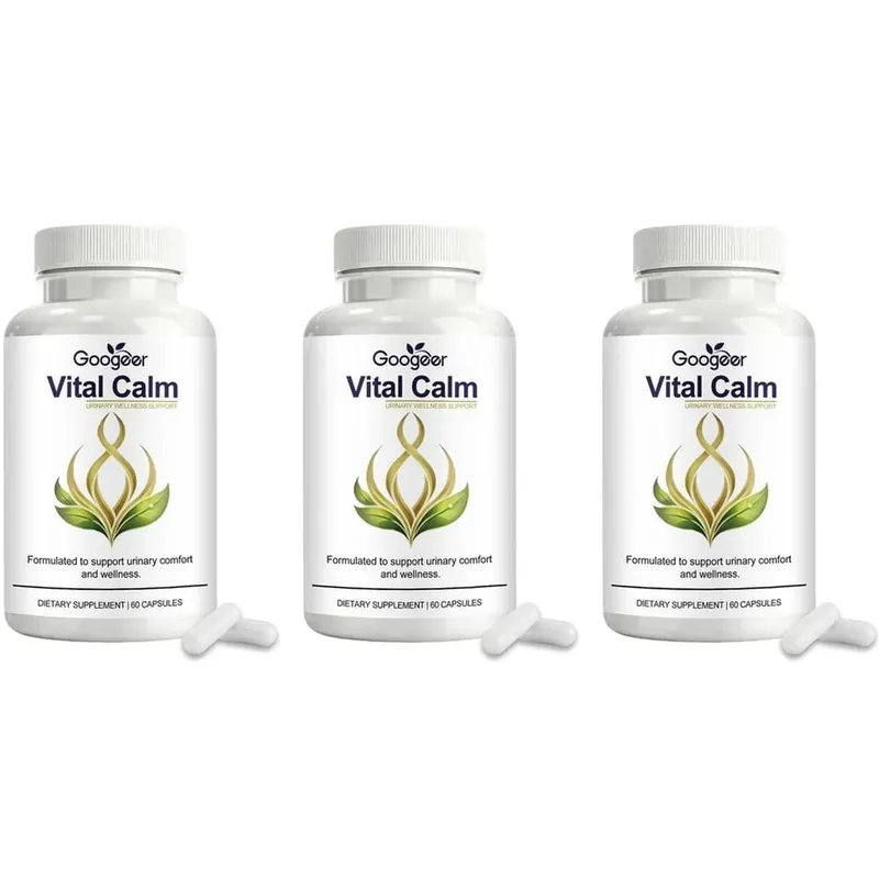 Googeer Vital Calm Capsules for Adult Urinary Wellness Support and Comfort with Magnesium and Cranberry Extract 60 Capsules