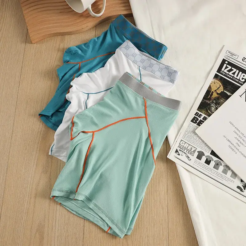 メンズボクサー竹繊維下着男のパンティーオム Ropa 通気性 U 凸ポーチロングパンツプラスサイズボクサーパンツ M-XXL