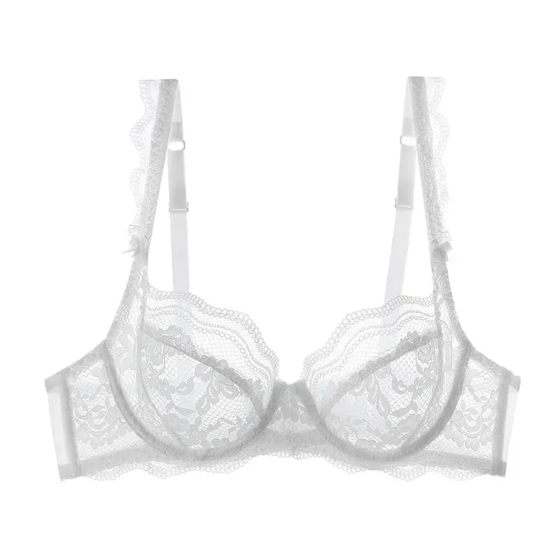 Nouvel Ensemble Plus Size Underwear Dentelle Ultra Fine Mode Style Français Uni Doux Armature Push Up Soutien Gorge Multi Taille — image 8