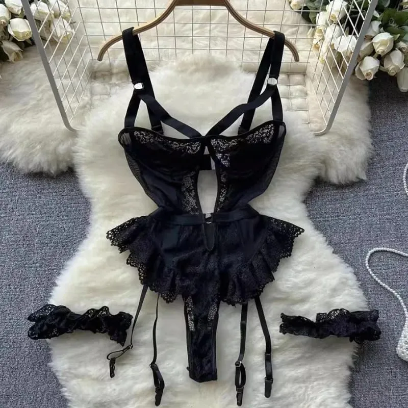 Erotic Underwear Bras Sets for Women Lace Garter Lingerie Intimates 2026 Underwire Bra and Panty Thongs Hot Sexy Underwear Set