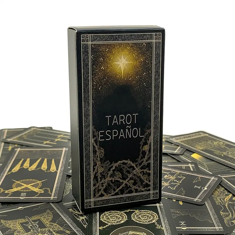 Spanish Tarot Deck 78pcs Cards Predictive Divination Board Game Family Gathering Cards Game Meditation Travel & Gift Giving