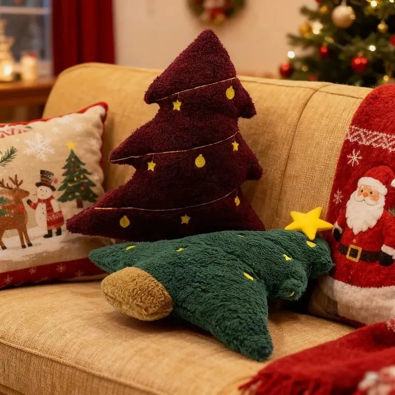 New 40cm Christmas Plush Toys Soft Christmas Tree Pillow Doll Cute Stuffed Xmas Cushion Sofa Room Decoration for Christmas Gifts — image 8