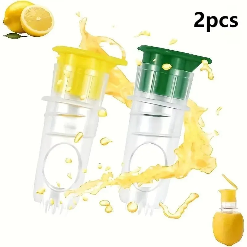1/2pcs Lemon Mini Squeezer Portable Lemon Juicer With Lid Squeeze Lime for Cocktails Easy Juice Extractor Freshness Preserving — image 2