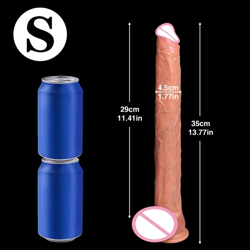 40CM Long Dildo Realistic Snake Shape Single Layer Silicone Big Penis Soft Anal Sex Toy Suction Cup Dick for Women G-spot Orgas