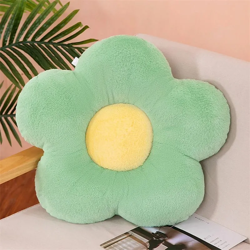 Practical 35cm Kawaii Colorful Flower Plush Pillow Cushion Soft Sunflower Plant Mat Stuffed Sofa Bed Sleeping Back Decor Gifts — image 13