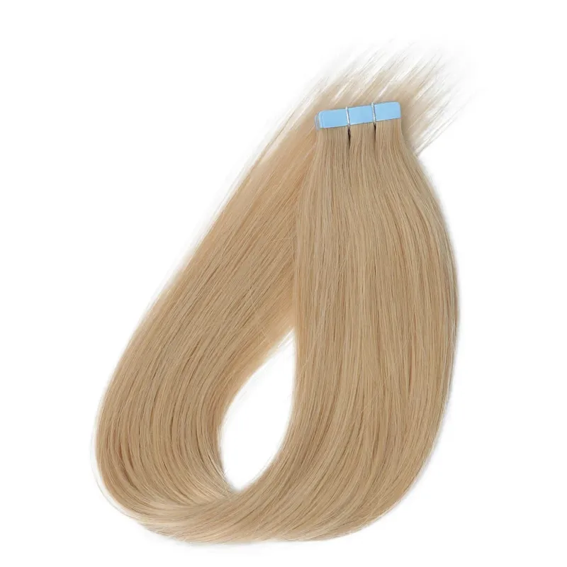 High Quality Silky Soft Remy Human Hair Extensions 12 Inch-20 Inch Tape Hair Wear Resistant Durable Silky Soft PU Seamless Add Length Volume — image 6