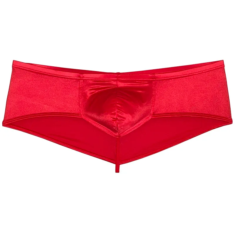 Men's Underwear Thong Rise Cheeky Briefs Glossy Wet Look Boxer Solid Shiny Metallic Luster Pouch Low Rise Beach Briefs Underpant