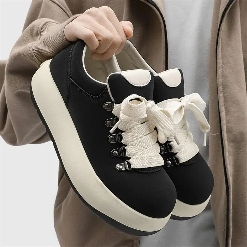 Baskets épaisses de haute qualité pour hommes, chaussures de Skate à bout surdimensionné, espadrilles décontractées, chaussures à plateforme confortables pour étudiants