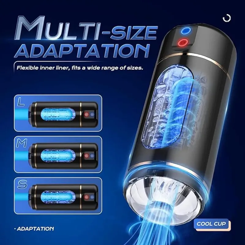 10 Frequency Male Vibration Masturbation Cup Intelligent Voice Interactive Aircraft Cup Penis Exercise Device Adult Sex Products