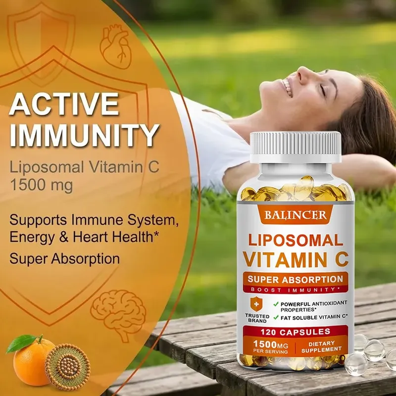Liposzómális C-vitamin 1500 mg nagy felszívódású, zsírban oldódó aszkorbinsav, immunerősítő kollagén erősítő és antioxidáns kiegészítő — image 6