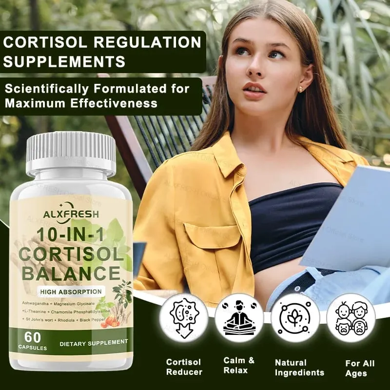 Cortisol Capsules Relieve Stress Anxiety Improve Sleep Quality Promote Physical Recovery Reduce Abdominal Fat Protect cognitive