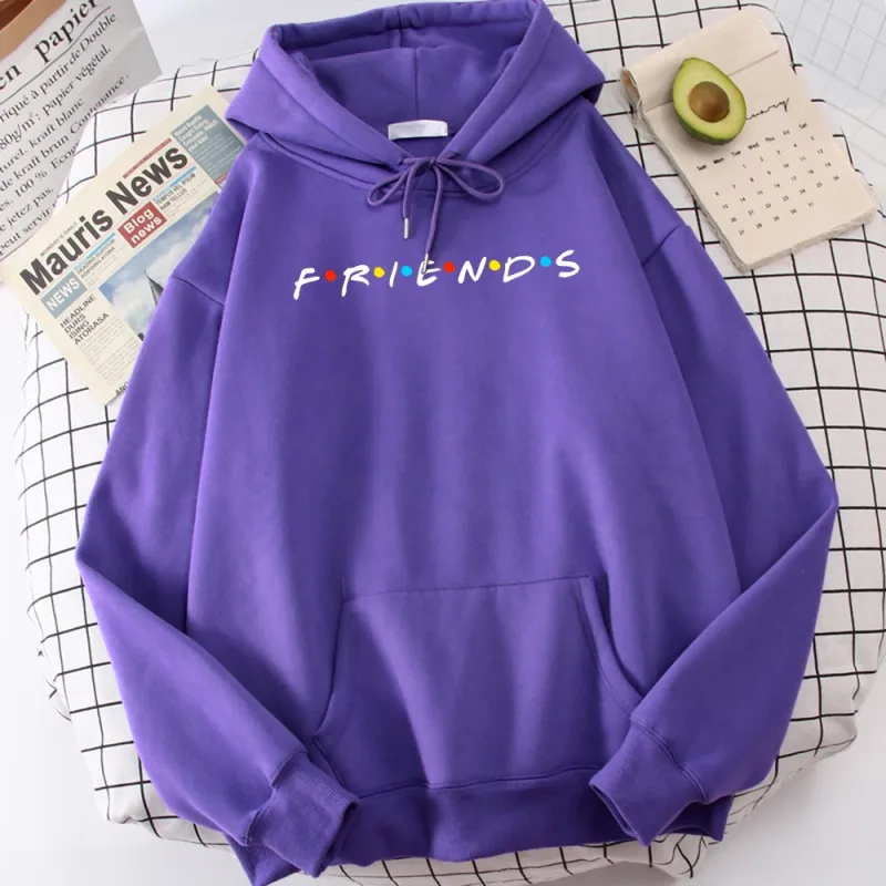 Sitcom Phim Bạn Bè In Hình Nam Hoody Hàn Quốc Trang Áo Đơn Giản Cổ Tròn Có Mũ Trùm Đầu Phố Oversize Thu Quần Áo Nam