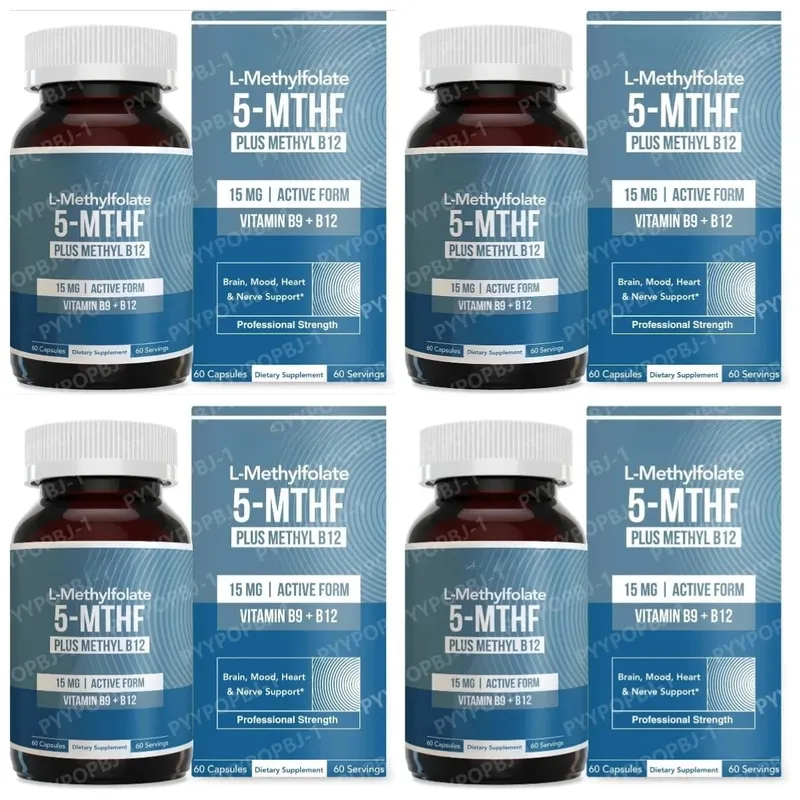 L Methylfolate 5 MTHF 15mg Plus Methyl B12 Vitamin B9 Active Form Nutritional Supplement 60 Capsules — image 9