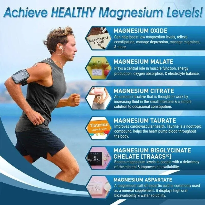 Magnesium Complex Capsules - Pandagdag sa Kalusugan ng Muscle at Cardiovascular na Stress sa Pagtulog at Formula ng Pagkabalisa — image 5